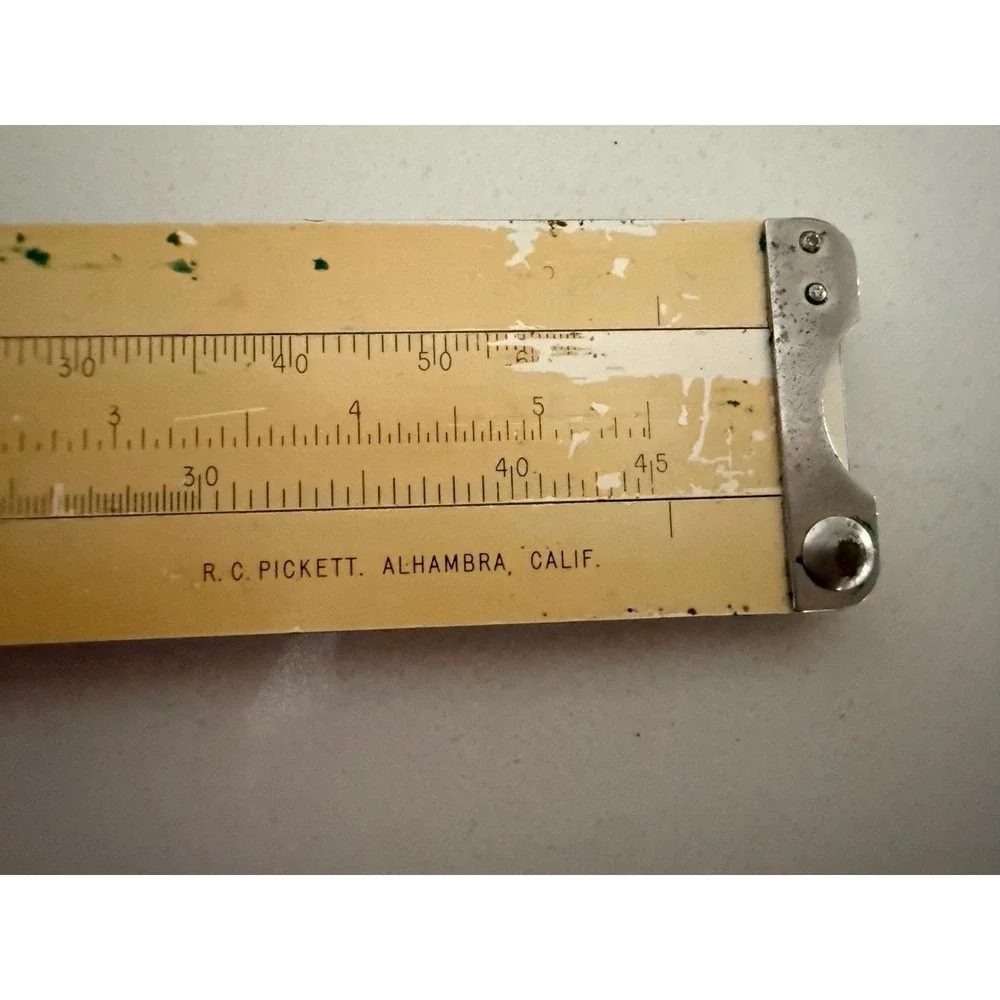 Pickett & Eckel Vintage Slide Rule Model 200 Leather Case Small 6